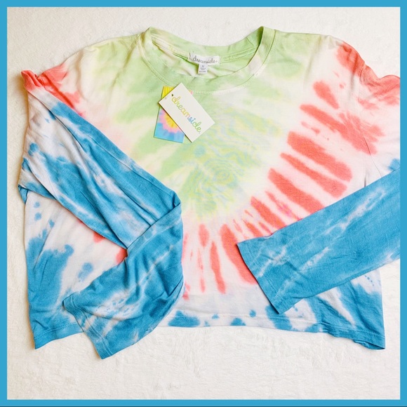 Dreamsicle Tops - Dreamsicle | Tie Dye Soft Crop Longsleeve Top NWT